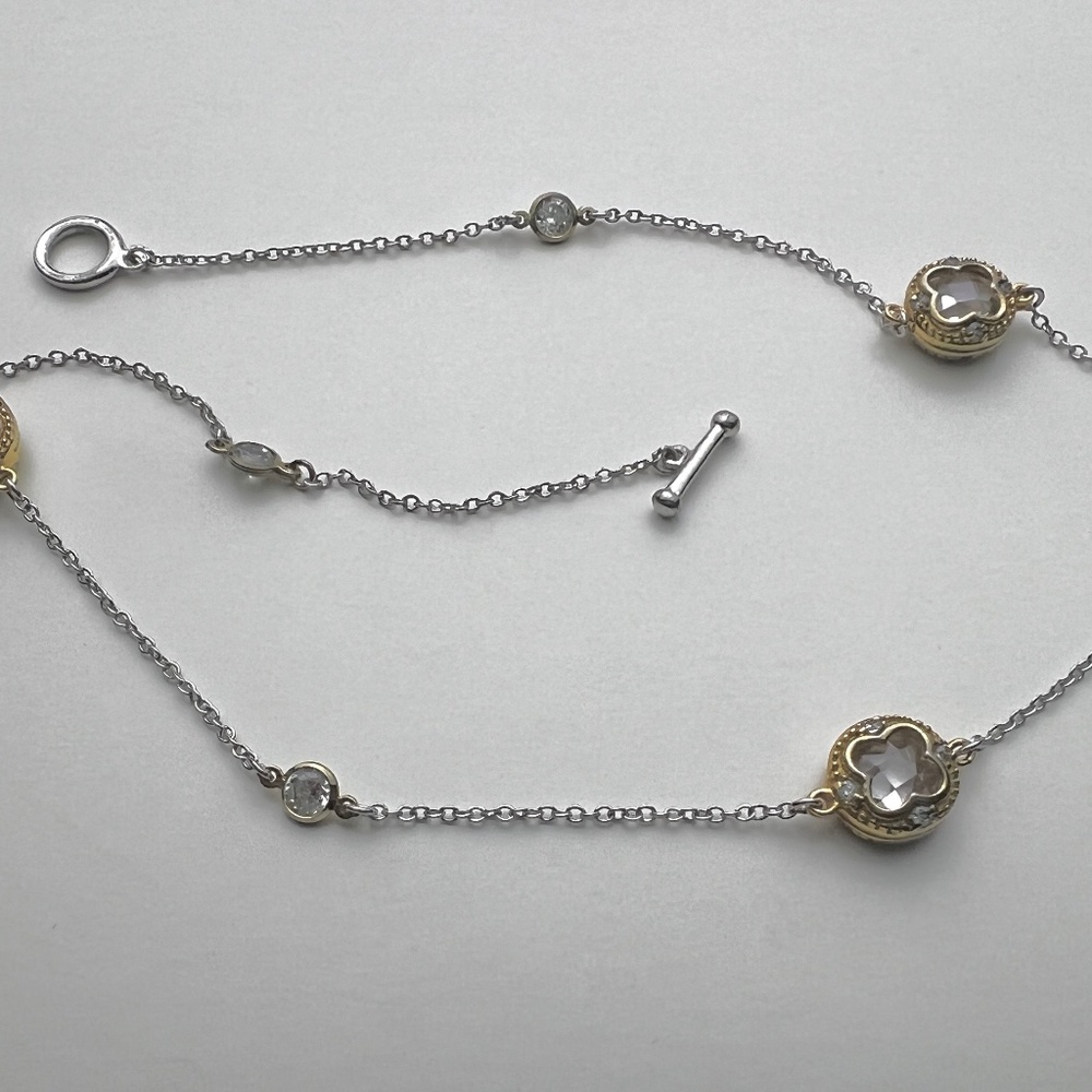 Fashion necklace with CZs - Picture 3 of 6